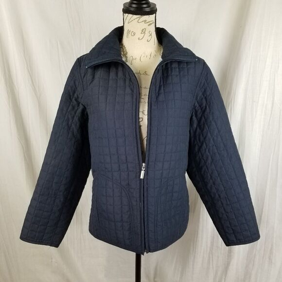 Jane Ashley Casual Lifestyle Navy Quilted Jacket‎ - Picture 1 of 10